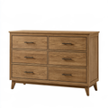 Cassettiera 150 x 45 x 100 cm in legno marrone per camera da letto stile rustico