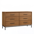 Comò 150 x 45 x 90 cm in legno marrone con 6 cassetti stile moderno
